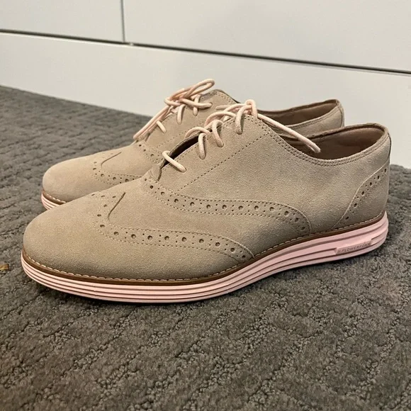 Cole Haan | Shoes | Cole Haan Tan And Pink Oxfords With 